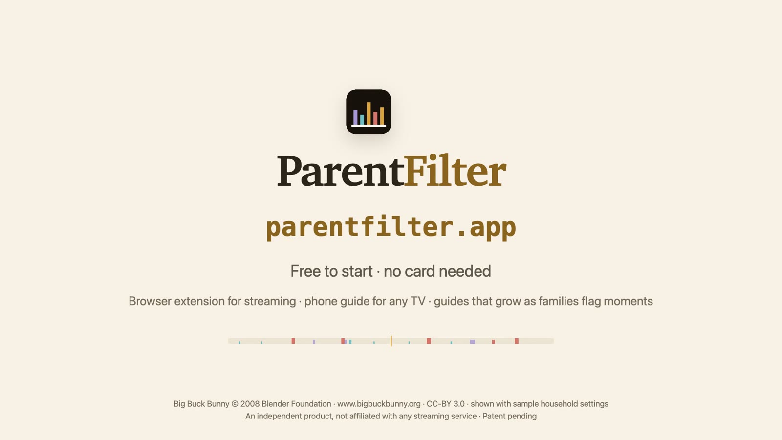 The end card: ParentFilter, parentfilter.app.